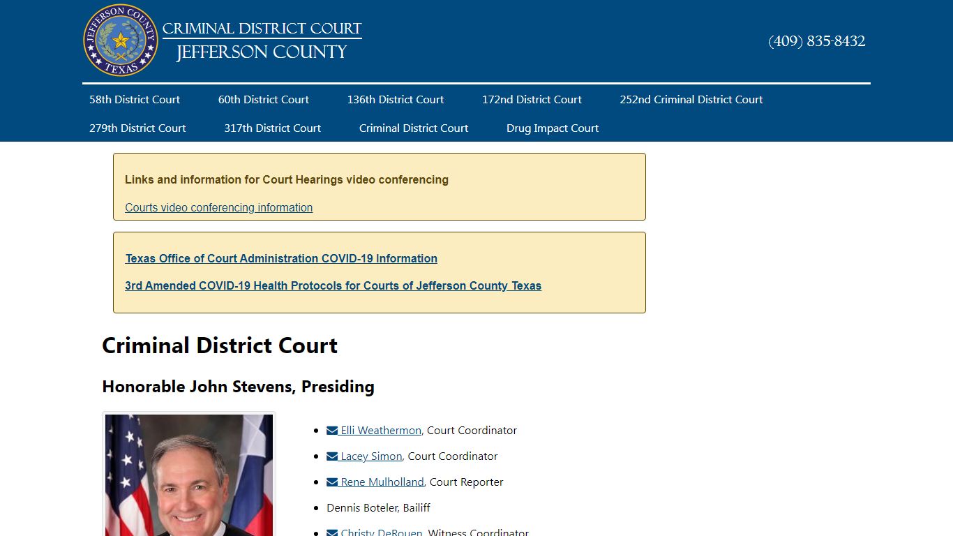 Criminal District Court - Jefferson County TX